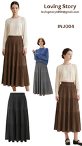 INJ004 Tiered Maxi Skirt